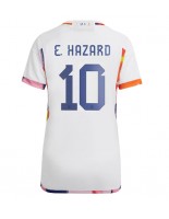 Belgie Eden Hazard #10 Venkovní Dres pro Dámské MS 2022 Krátký Rukáv